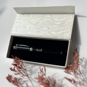 【團購商品，10支起做】淡大經典典雅鋼珠筆禮盒_琴鍵黑