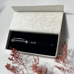 【團購商品，10支起做】淡大經典典雅鋼珠筆禮盒_琴鍵黑