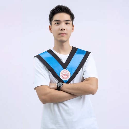 TKU校徽畢業領巾_藍 TKU校徽畢業領巾_藍