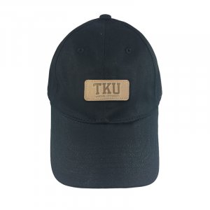 【團購商品，10頂起做】TKU皮革標老帽_象牙白/黑(可混色)