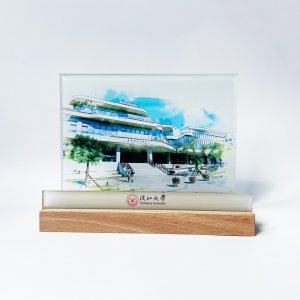 【團購商品，10個起做】淡江校景平板座禮盒