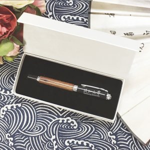 【絕版出清，售完10個起做】TKU曜石黑鋼琴烤漆紅木鋼珠筆禮盒