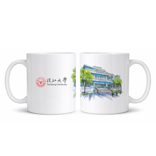 【團購商品，10件起做】TKU水彩校景馬克杯_守謙國際會議中心