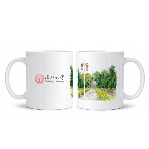 【團購商品，10件起做】TKU水彩校景馬克杯_宮燈大道