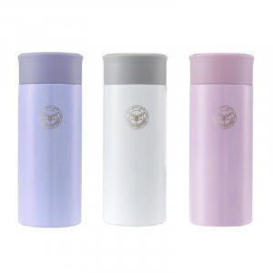 【團購商品，10個起做】TKU校徽款療癒系304輕巧保溫瓶200mL_粉藍/珍珠白/粉紫
