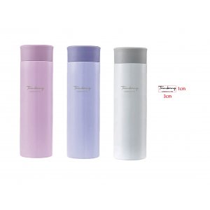 【團購商品，10個起做】TKU校徽款療癒系304輕巧保溫瓶300mL_粉紫/粉藍/珍珠白(可混色)