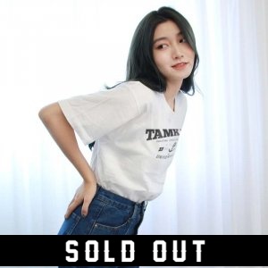 【預購至3/6 止，4/11 陸續出貨】TKU簡約X生活校名短T_銀狐白(已完售)